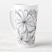 Speelse Petals Latte Mok (Linkerhoek)