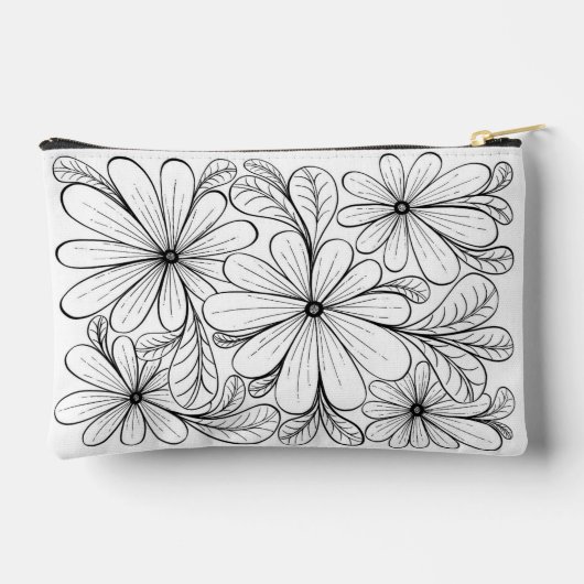 Speelse Petals Rits Pouch Etui (Achterkant)