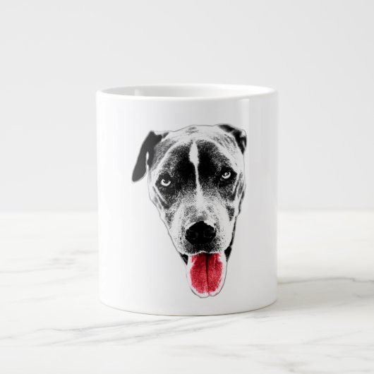 Speelse Pit Mix Rode Tong Coffee Mok (Voorkant)