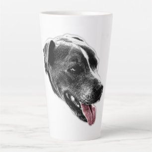 Speelse Pitbull Mix Red Tongue Portrait Mok