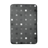 Speelse pixels Controleer het grijze zwarte patroo Badmat (Voorkant Verticaal)