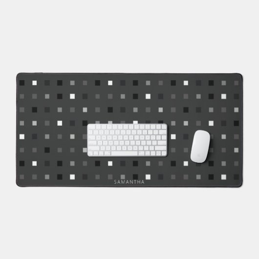Speelse pixels Controleer het grijze zwarte patroo Bureaumat (Keyboard & Muis)