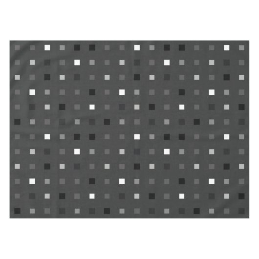 Speelse pixels Controleer het grijze zwarte patroo Tafelkleed (Voorkant (Horizontaal))