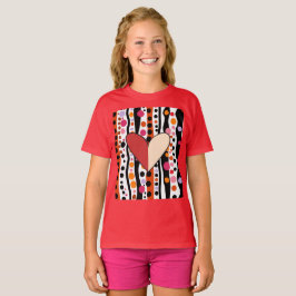Speelse Polka Dots en Stripes Patroon T-shirt