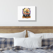 speelse pompoen canvas afdruk (Insitu (Slaapkamer))