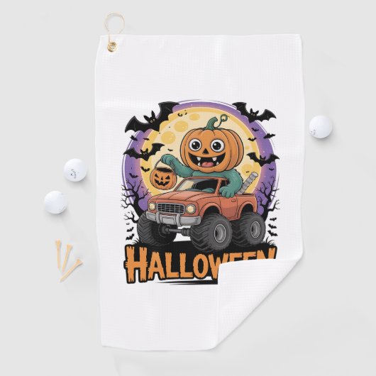 speelse pompoen golfhanddoek (Insitu)