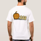 Speelse pompoen met drie spookachtige geesten t-shirt (Achterkant)