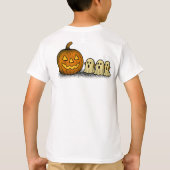 Speelse pompoen met drie spookachtige geesten t-shirt (Achterkant)