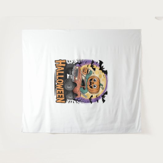 speelse pompoen wandkleed (Voorkant (horizontaal))