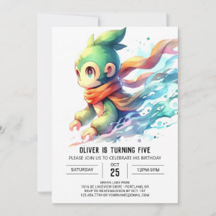 Speelse Printable Monkey Birthday Kaart