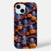 Speelse Pumpkin Ghost Halloween iPhone / iPad case (Achterkant)