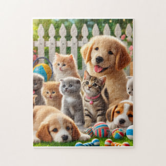 Speelse Puppies & Nieuwsgierige Kittens Legpuzzel