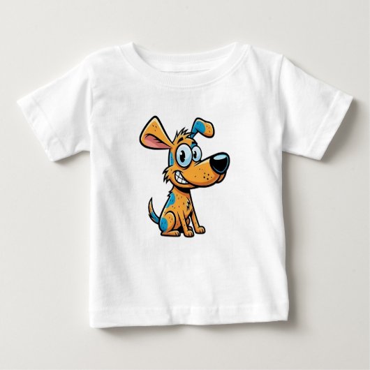 Speelse Puppy Baby Fijne Jersey T-Shirt (Voorkant)