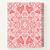 Speelse Red Hearts Pattern - Liefde en Romance Notitieboek (Achterkant)