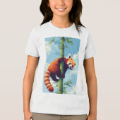 Speelse Red Panda Pixel Art T-shirt (Voorkant)