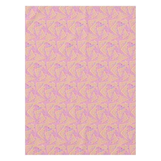 Speelse Retro Fairy Brood Patroon Party Tafelkleed (Voorkant)
