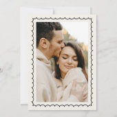 Speelse retro hand getrokken grillige doedel bruil save the date (Achterkant)