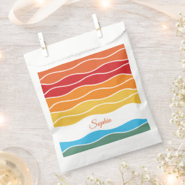 Speelse Retro Regenboog Strepen voor Custom Produc Bedankzakje