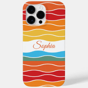 Speelse Retro Regenboog Strepen voor Custom Produc Case-Mate iPhone 14 Pro Max Hoesje