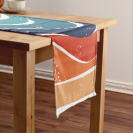 Speelse Retro Regenboog Strepen voor Custom Produc Medium Tafelloper