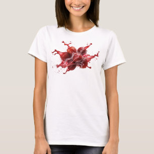 Speelse Rode Abstracte Aardbeien Trendy T-shirt