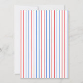 Speelse rode en blauwe bowling thema 6e verjaardag kaart (Achterkant)