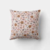 Speelse Roze Halloween Ghosts Pumpkins Patroon Kussen (Achterkant)