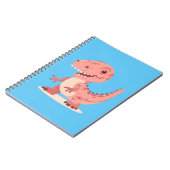 Speelse Roze T-Rex Dino Notitieboek (Linkerzijde)