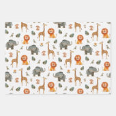 Speelse Safari Dieren Gift Wrapping Paper (v.2) (Voorkant 2)