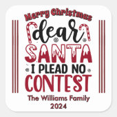 Speelse Santa Kerst sticker (Voorkant)