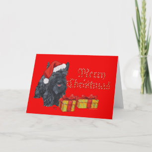 Speelse Scottie Kerstmis Feestdagen Kaart