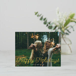 Speelse Script Photo Happy Holiday Kaart