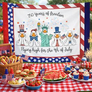 Speelse Semi-Kwantieuwse Vuurwerk Scène  Spandoek