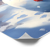 Speelse sneeuwpop Wall art poster (Hoek)