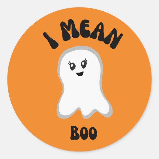 Speelse spook "Ik bedoel Boo" Sticker (Voorkant)