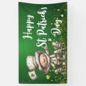 Speelse St. Patrick's Day-vieringsontwerp Spandoek (Verticaal)