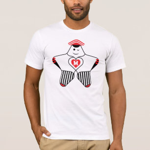 Speelse Ster Karakter Met Hart T-shirt