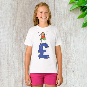 Speelse Stick Figure Staand op Pond T-shirt