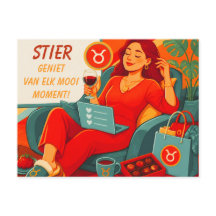 Speelse Stier Verjaardagskaart voor [Haar]