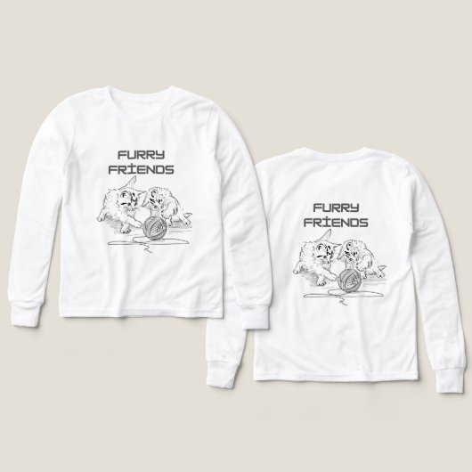 Speelse Thread Tango - Twee Kittens in het spel (Voorkant /achterkant)