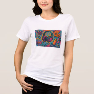 Speelse Urbane Beats – Krachtige Streetwear Koptel Tri-Blend Shirt