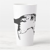 Speelse verrassing in fijne inkt latte mok (Voorkant)