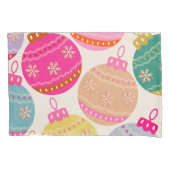 Speelse vintage kerstballen kussensloop (Voorkant)