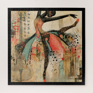 Speelse vioolmuziek Kantwerk ballerina Legpuzzel