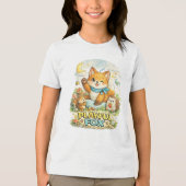 Speelse Vos Tri-Blend Shirt (Voorkant)