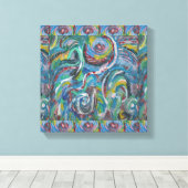 Speelse Waves Beauty : Romantisch Sensueel LOWPRIC Canvas Afdruk (Insitu (Houten vloer))