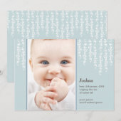 Speelse Wijnstok Moderne Geboorteaankondigingskaar Aankondiging (Voorkant / Achterkant)