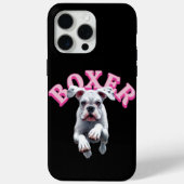 Speelse witte Boxer Hond Case-Mate iPhone Case (Achterkant)
