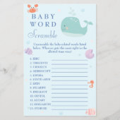 Speelse Zee Life Baby Word Scramble spel Flyer (Voorkant)