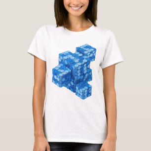 Speelse Zilveren BLAUWE MUNTEN TRAP Slogan Design T-shirt